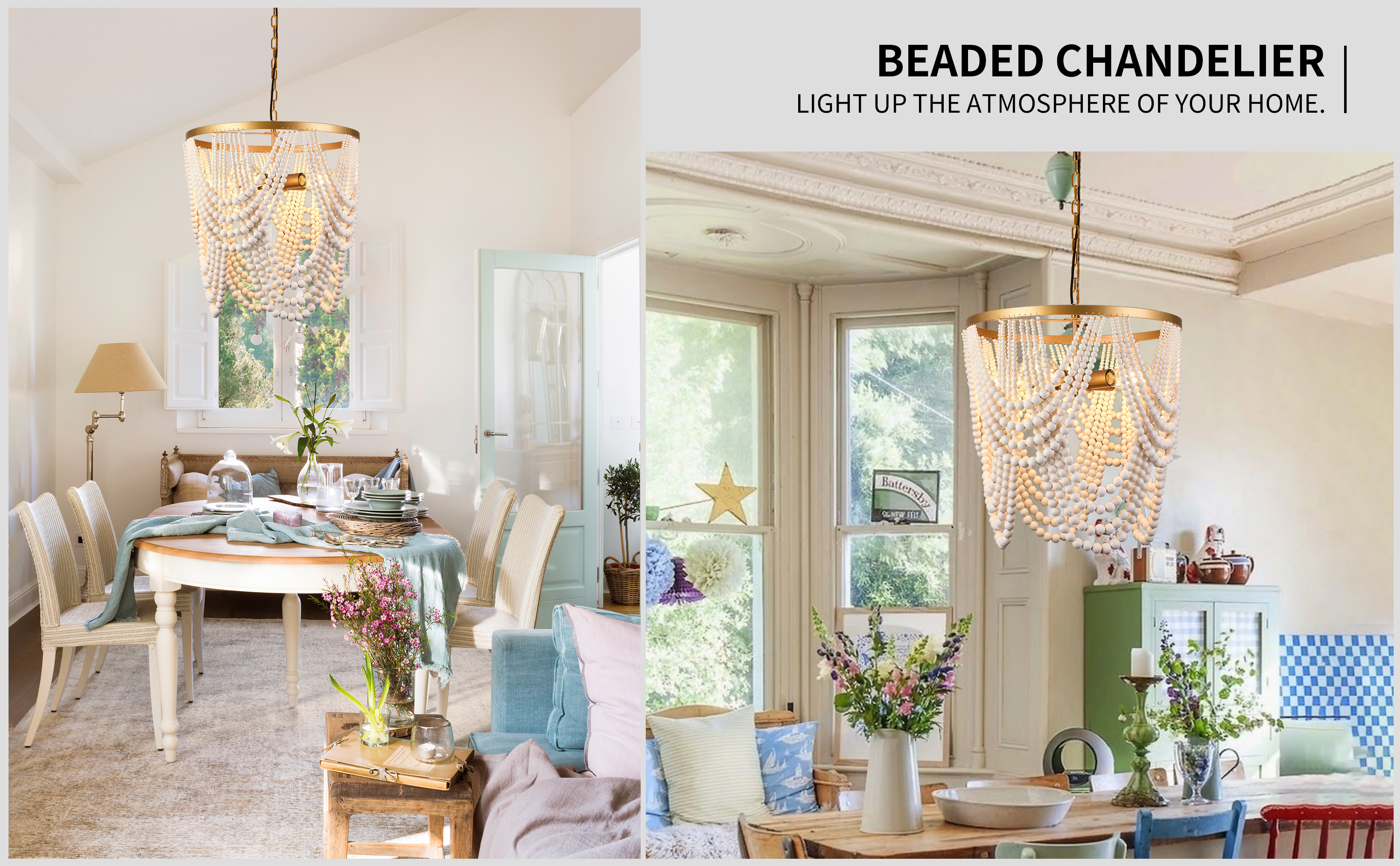 Bohemia Wood Beaded Chandelier (8)