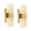 Modern Crystal LED Wall Light, Water Ripple Design Wall Lamp, Gold Wall Sconce, Up and Down Wall Light, Bathroom Vanity Light, Crystal Lamp for Living Room, Bedroom, Bedside