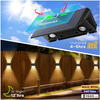  Solar Fence Lights, Fence Lights Solar Powered Warm White & RGB, Up & Down Solar Wall Lights Outdoor, Waterproof Solar Lights 120 Lumens Bright Dusk to Dawn for Yard/Pool/Porch/Patio/Railing