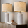 Modern Ceramic Table Lamp for Living Room White Desk Lamps for Bedroom Farmhouse Bedside Nightstand Bedside Lamp End Table Lamps