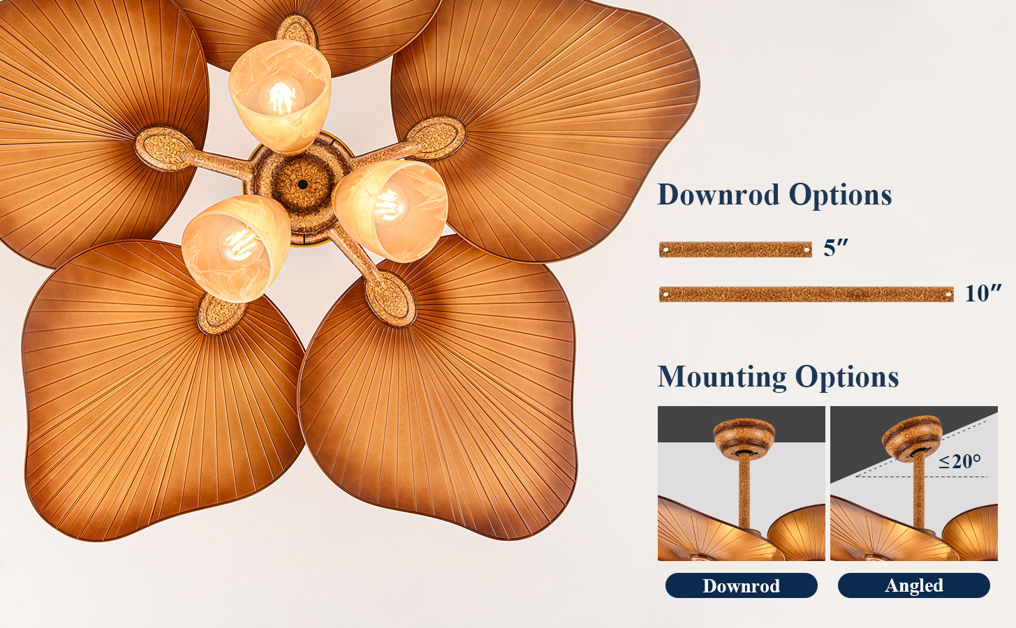 52 Outdoor Ceiling Fan with Lights for Patios and Remote (6)