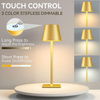 Gold Table Lamps Rechargeable, Cordless Lamp with 26000mAh Battery Operated,Wireless Lamp for Restaurant Home Dinner Dining Kitchen Outdoor Patio,Waterproof & Portable IP44