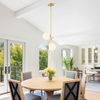 Pendant Light Fixture Glass Globe Pendant Light Mid Century Pendant Lights 2-Light Modern Pendant Light for Dining Room 
