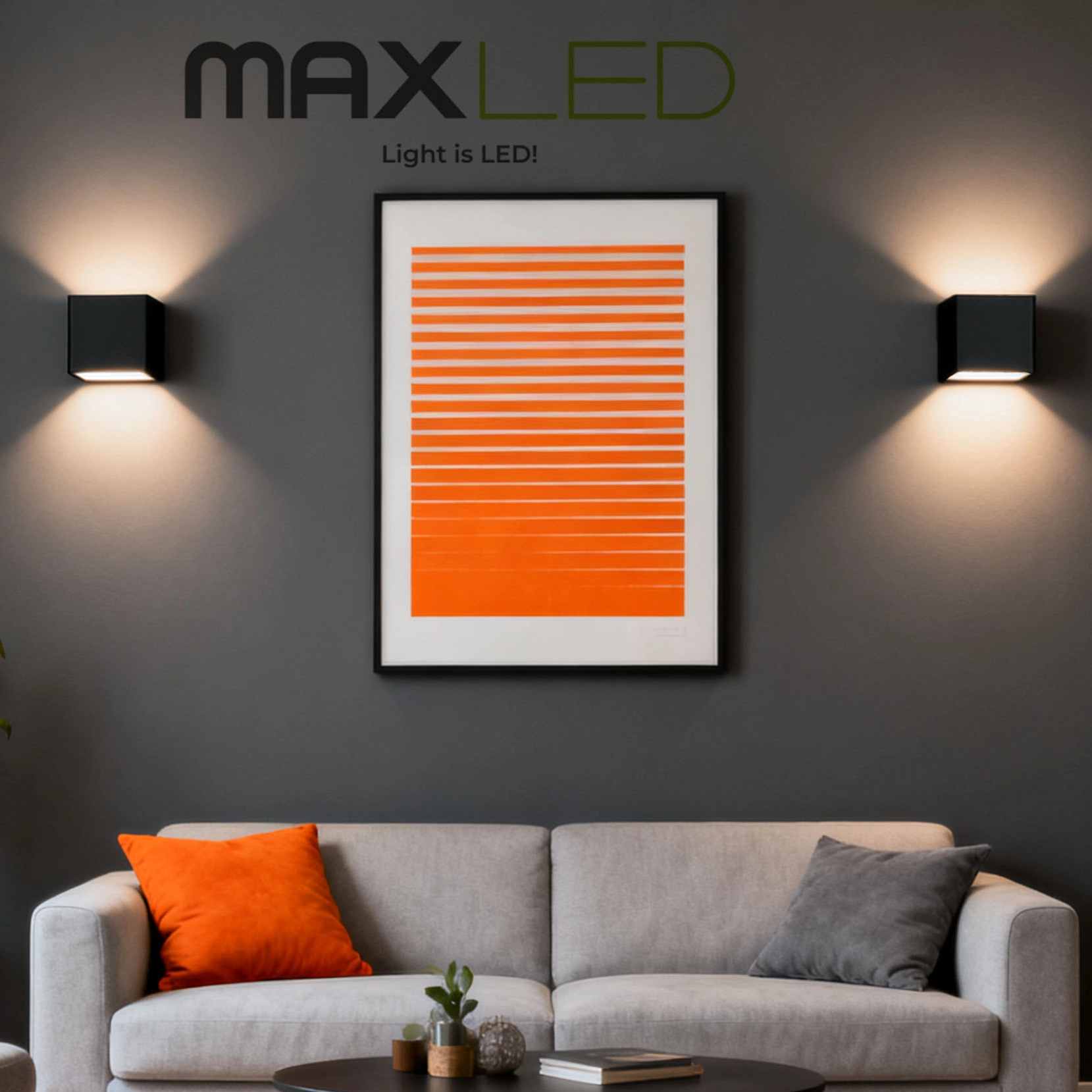 Adjustable Beam (Up/Down) Wall Lamp – IP65 Waterproof , Dark Gray, Energy Class G​