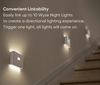 LED Nightlights Rechargeable Night Lights with Dusk to Dawn & Motion Sensors, Warm & Soft White Stair Lights for Bathroom, Hallway, Linkable, Magnetic Mount