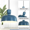 Pendant Lights Kitchen Island - Farmhouse Pendant Light Fixture with Hammered Shade, Adjustable Hanging Lamp Dome Ceiling Lighting for Living Room Foyer