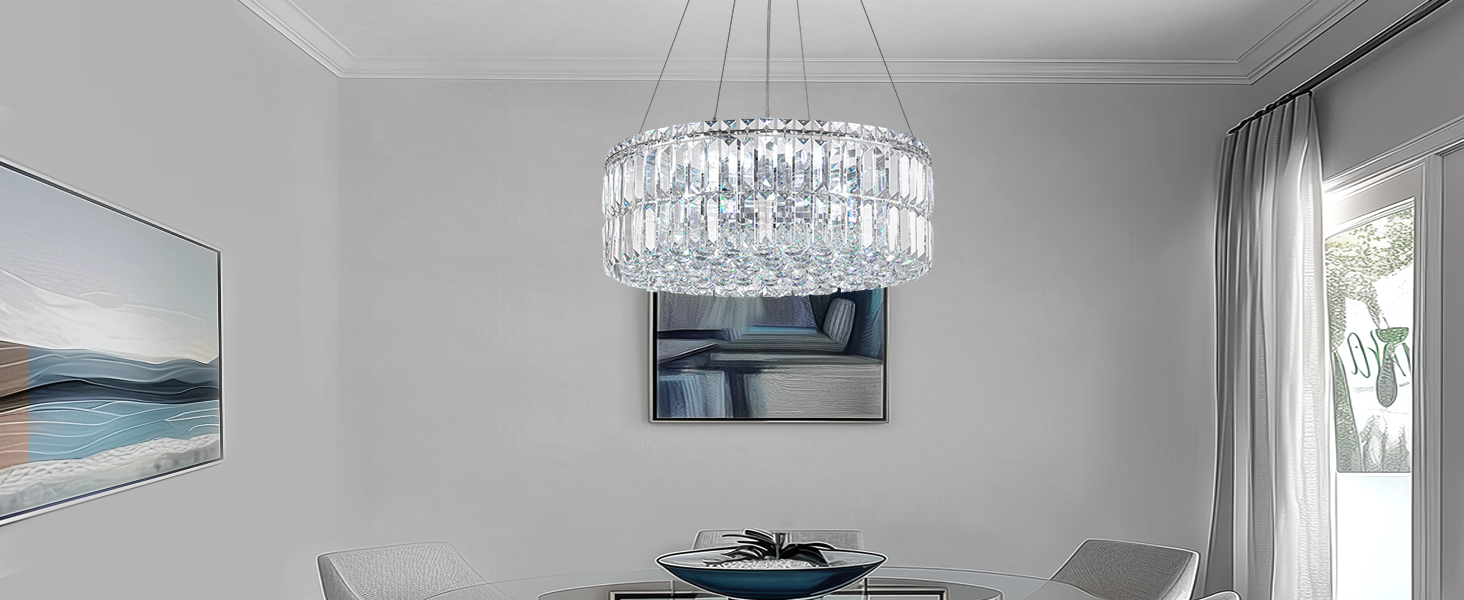 20 Raindrop Crystal Chandeliers 8-Lights (8)