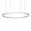 PC Lampshade, Aluminium Housing Led Black And White Pendant Lamp 4000K 3 Power Options