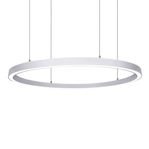 PC Lampshade, Aluminium Housing Led Black And White Pendant Lamp 4000K 3 Power Options