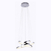 D800Mm+D600Mm+D400Mm 25+20+15W 4000K Chrome Metal+Aluminum+Slica Gel Made In China Modern Led Staircase Chandelier Interior