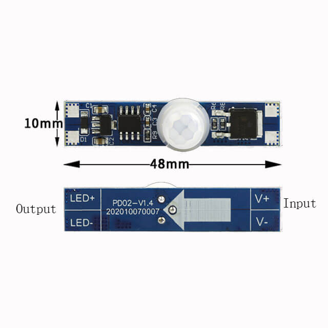 48*10*1.0Mm 5A Max Dc12V/24V ＜120° Led Sensor Lights Sensors For Lamps