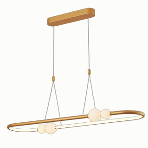 L1050*W280*H1200MM 40W 3000K Sand gold + white light pendant LED Made in China