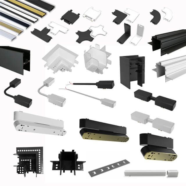 Magnetic Track Black Ip20 High Quality Magnetic Track Magnetic Led Track Lights System