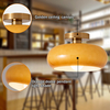 Semi Flush Mount Ceiling Light Fixture Gold Mid Century Modern Ceiling Lighting with Orange Dome Glass Shade Hallway Light Fixtures Ceiling Lamp for Bedroom Living Dining Room Kitchen 