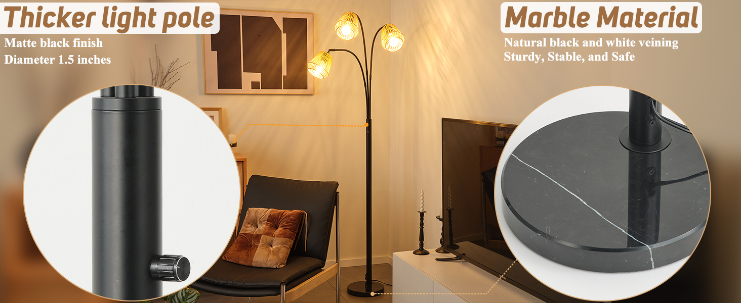 Rattan Floor Lamp for Living Room (5)