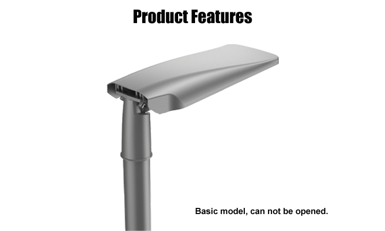 2. The power cavity can be opened without tools, which is convenient for maintenance. IP65 is waterproof and dustproof. The LED modern street lamp 50W 75W 100W 150W made in China can choose