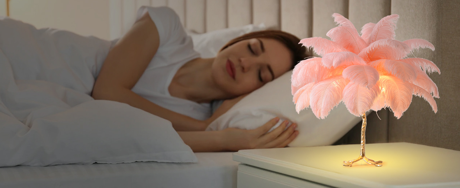 Ostrich Feather Table Lamp (5)