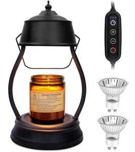  Candle Warmer Lamp, Dimmable Electric Lantern Candle Warmer with Timer, Home Decor Black Candle Lamp Warmer, Birthday Presents for Women, Large Lamp Candle Warmer Birthday Presents for Mom 
