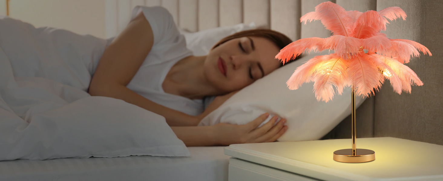 Ostrich Feather Table Lamp (5)