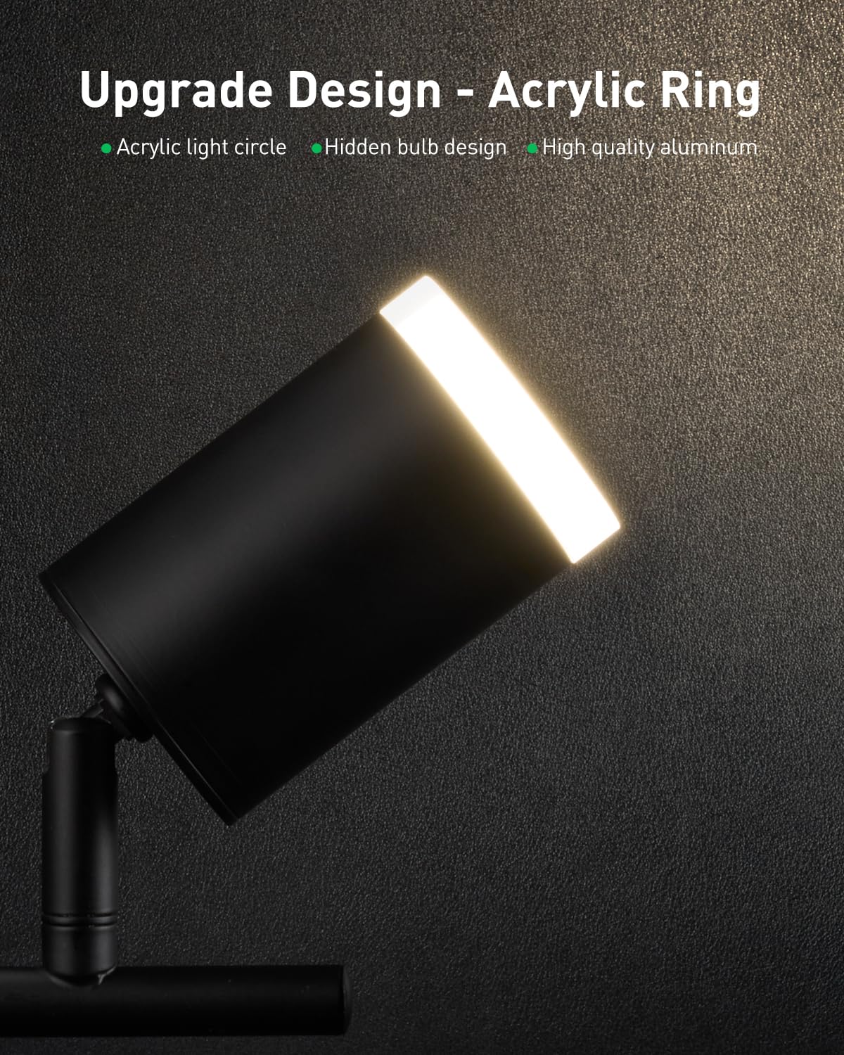 Flexible Led Track Lighting, 4-Light Black Track Lighting Fixtures Ceiling, Ceiling Spotlight with Foldable Light Arms for Kitchen, Closet, Bedroom(GU10 Socket, Bulbs Not Included) 