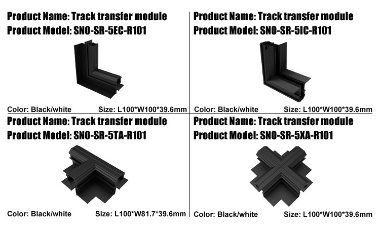 7. M101-R101 China made modern LED track light track, modern LED track angle, black and white can be selected