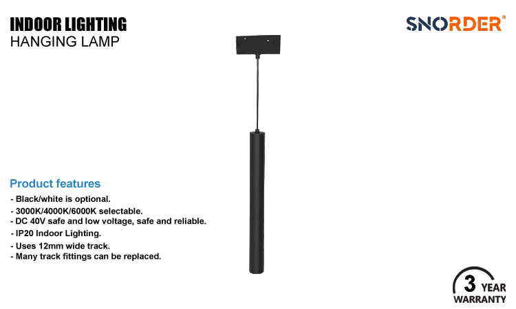 1. Aluminum LED modern magnetic chandelier 7W sand black and sand white optional beam angle 24 36 60, IP20 indoor lighting 3-year warranty, DC40V