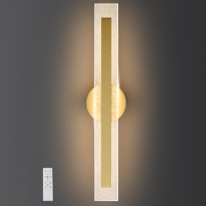 LED Wall Scone Lighting 22.8in, Modern Wall Lamps with Remote Control Dimmable Color Temperature, Acrylic LED Wall Light Vanity Light for Living Room Hallway Bathroom Bedroom Stairs 
