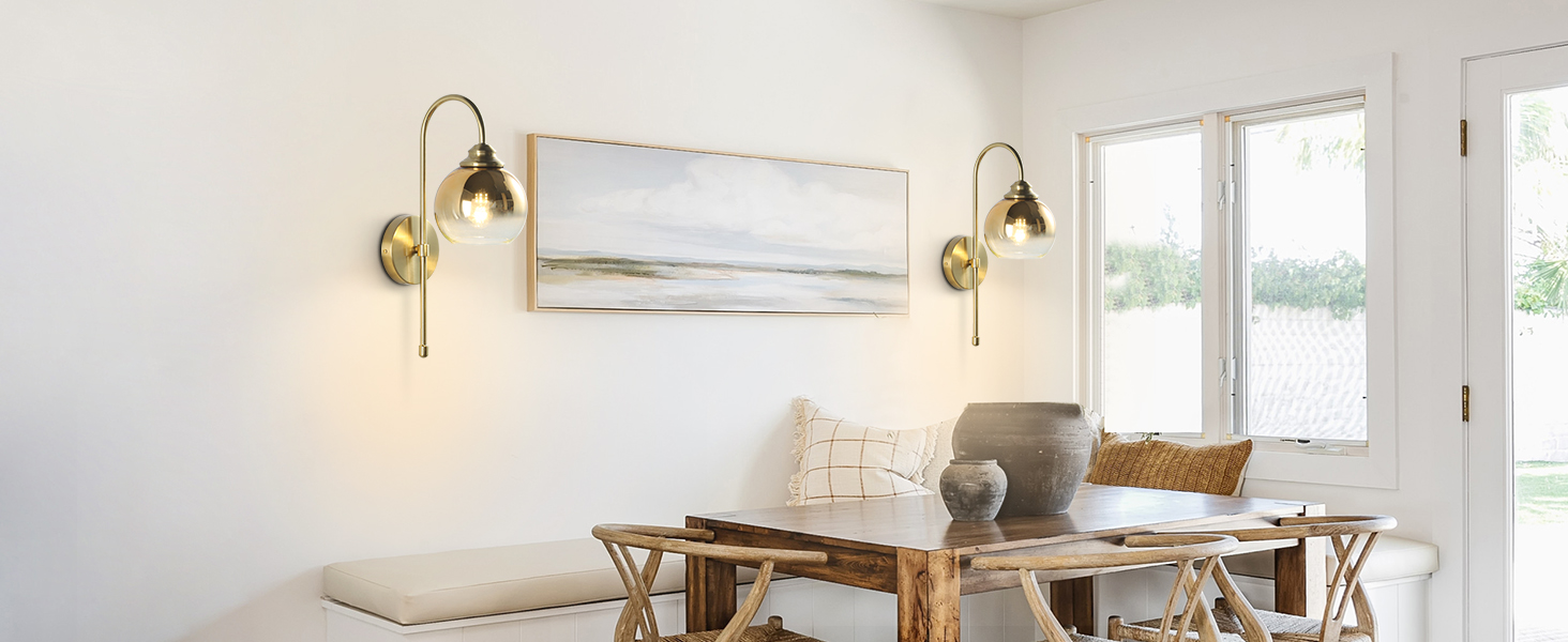 Brass Wall Sconces Vintage Rose Gold Armed Sconce (9)