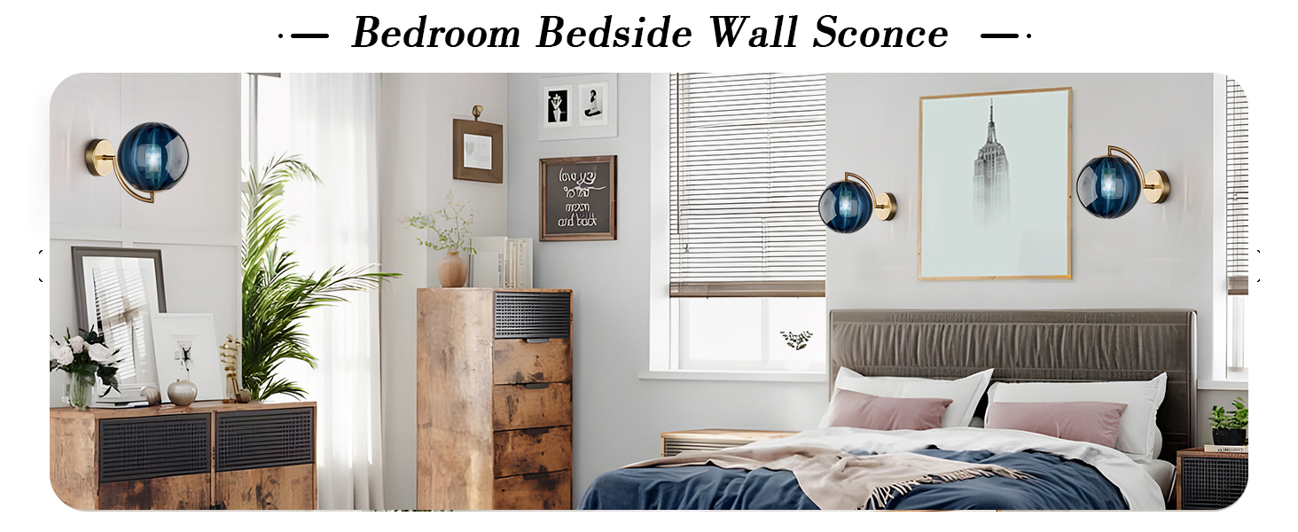 Glass Wall Sconces Brushed Brass Wall Sconce Light (3)