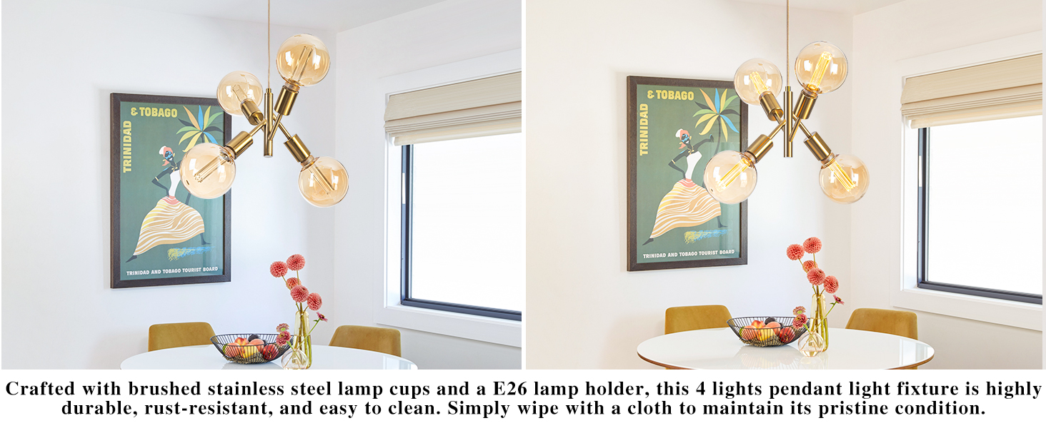 Gold Pendant Light Fixture (3)