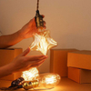 LED Vintage Star Shaped Light Bulb, Amber Glow, Five-Pointed Modern Tungsten Lamp 4W E27 Decorative Light Bulbs Vintage LED Edison Bulb 