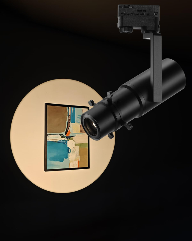 LED Track Light Head, Shapeable Light, Adjustable Directional Aperture Shape for Museum Art Gallery 