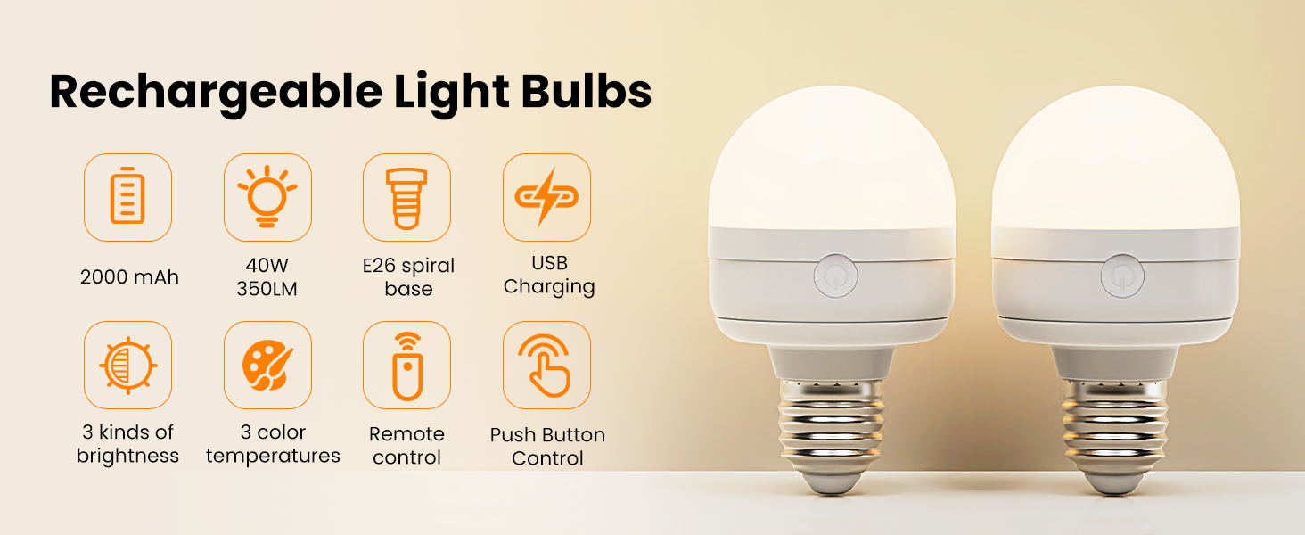 Rechargeable Light Bulbs with Remote Control (1)
