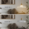 Hanging Lamp,9.8 Inch Pendant Lights Kitchen Island Golden Light Cord Pendant Light Flower Lampshade Vintage Pendant Light Farmhouse Pendant Light Fixtures 