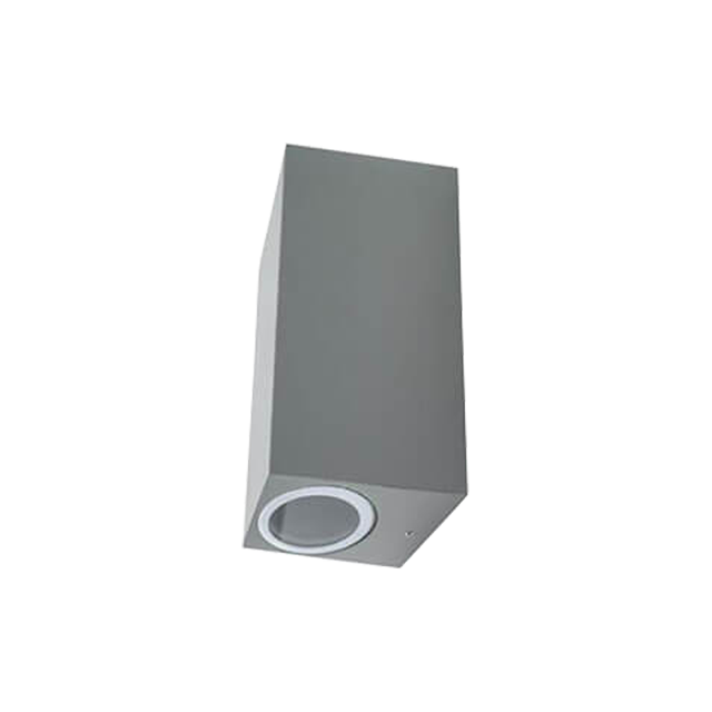 Grey LED modern square wall light H80mm GU10 head 35W Outdoor lighting IP44