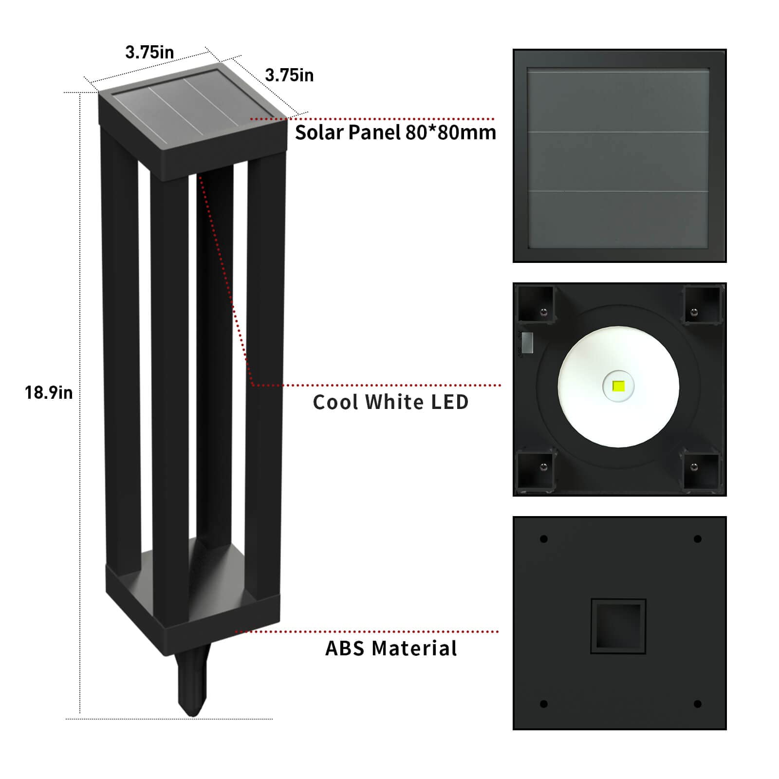 Outdoor Solar Floor Lamps, Lantern Floor Lamp, Outdoor Decor Lanterns for Garden Patio Porch Deck Pool Pathway Driveway