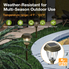 Solar Lights Outdoor 10/25 LM LED with 2 Lighting Modes, Solar Garden Lights Glass and Metal, IP65 Waterproof Solar Powered for Yard Pathway Walkway Driveway Patio