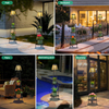 45.5'' Solar Lights with 2 Tier Plant Stand, Metal Solar Floor Lamps, Solar Powered Outdoor Waterproof Lights Flower Shelf for Patio Deck Yard Garden Porch Decor 