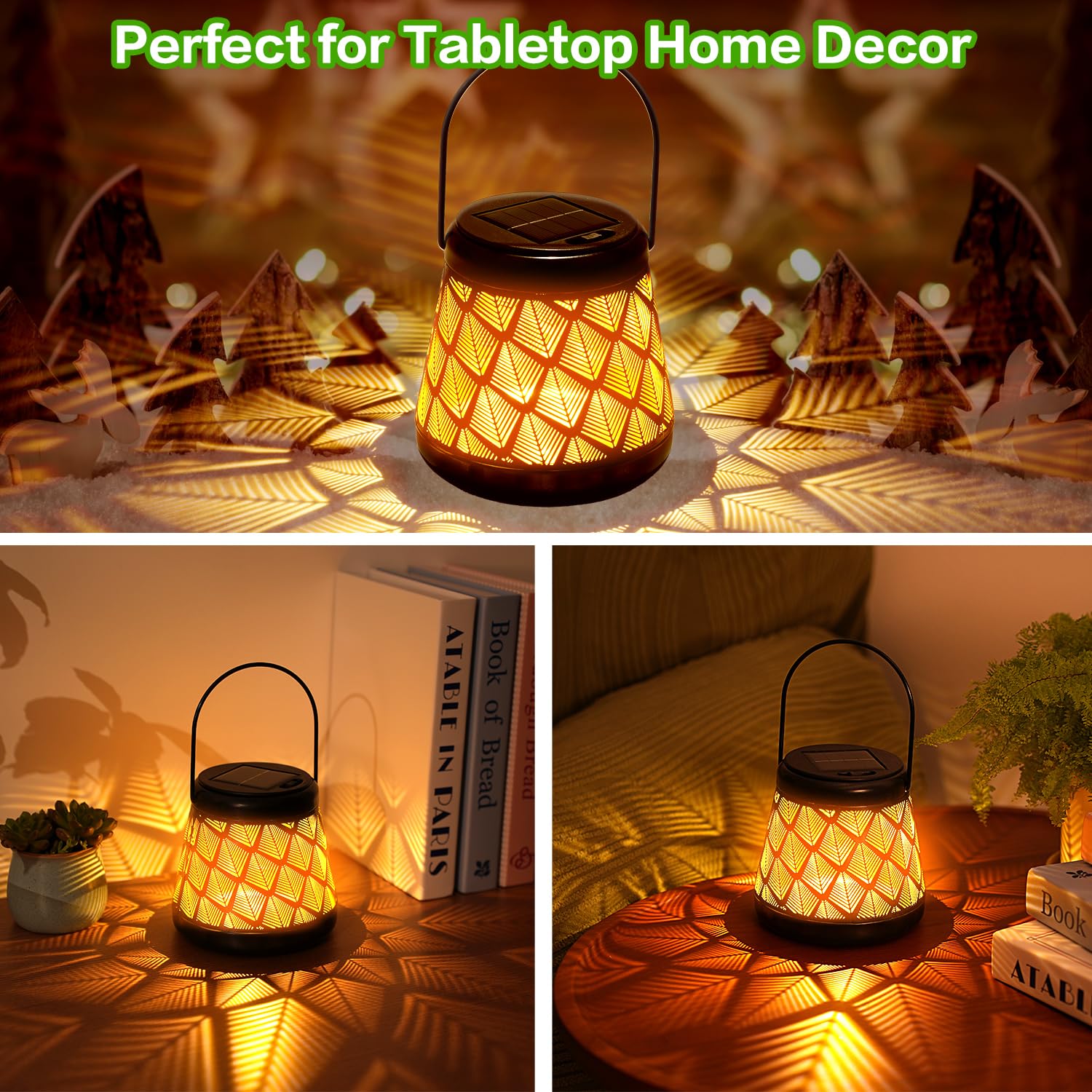 Solar Peacock Outdoor Hanging Lantern, Decorative LED Solar Waterproof Light for Yard, Patio, Lawn, Tabletop, Pathway, Landscape, Garden Decor 