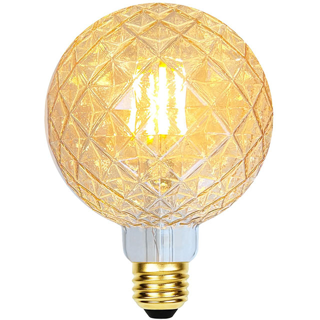 Decorative Light Bulbs Vintage LED Edison Bulb 4W 320LM (40W Equivalent) Globe CRI>80 Medium Base E27 Warm White 2200k, Circular Modern Tungsten Lamp 220-240V