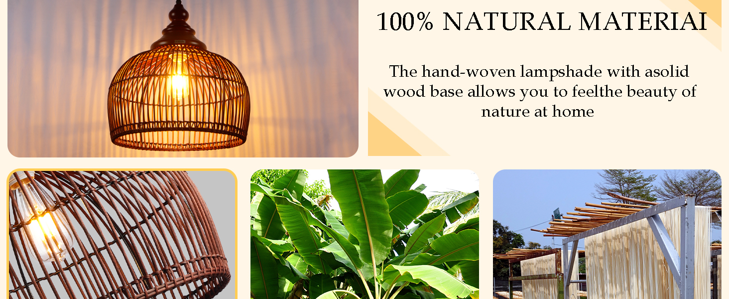 Rattan Pendant Light Kitchen Island (3)