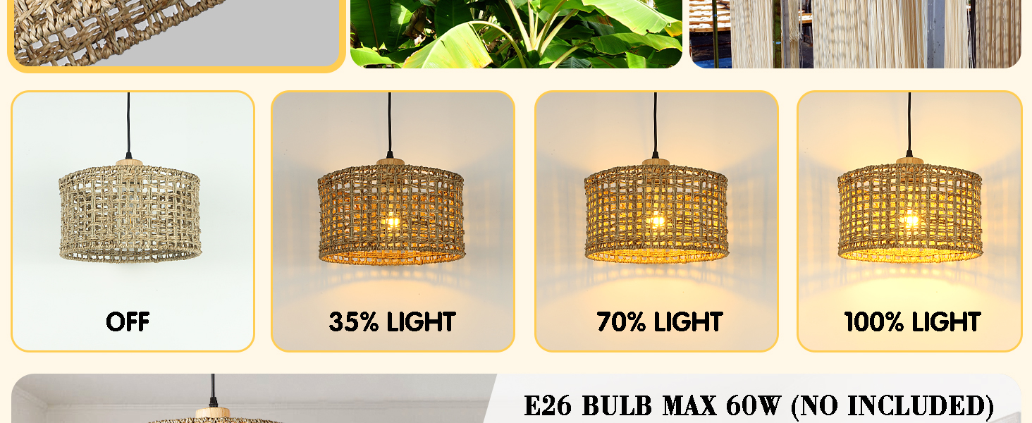 Hand-Woven Rattan Pendant Light (4)
