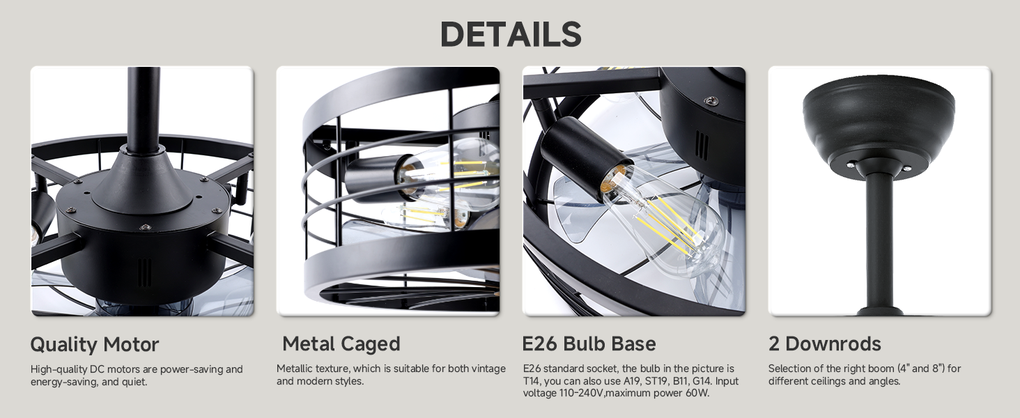 Caged Ceiling Fan with Light (9)