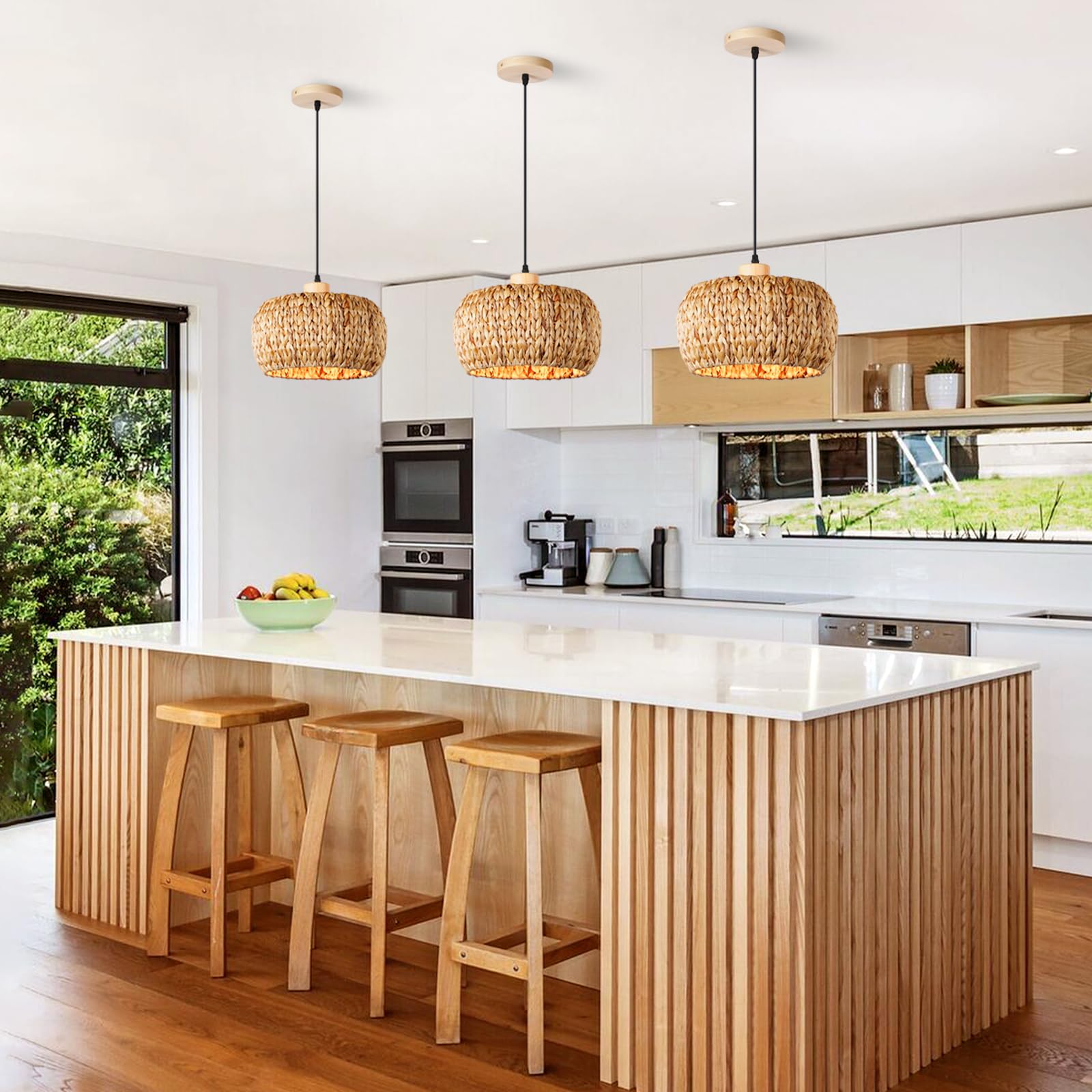 Boho Pendant Lights Kitchen Island, 11.8