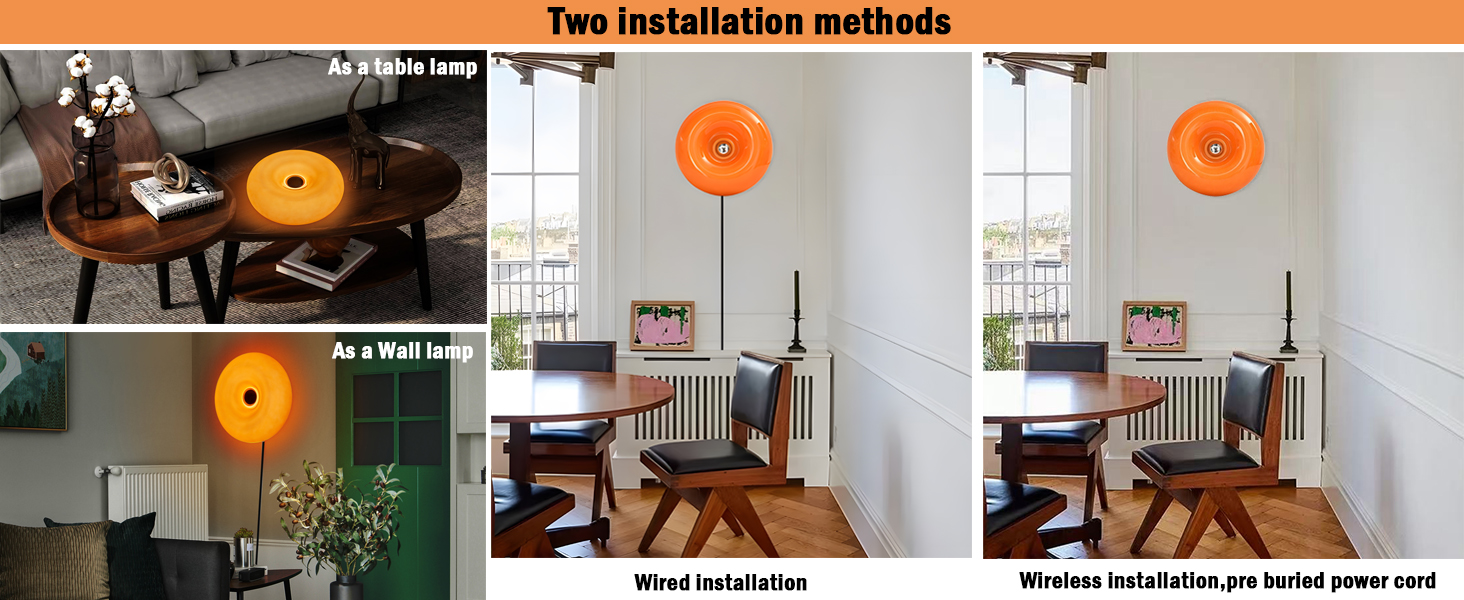 Modern Orange Donut Lamp (4)