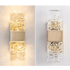 Modern Crystal LED Wall Light, Water Ripple Design Wall Lamp, Gold Wall Sconce, Up and Down Wall Light, Bathroom Vanity Light, Crystal Lamp for Living Room, Bedroom, Bedside