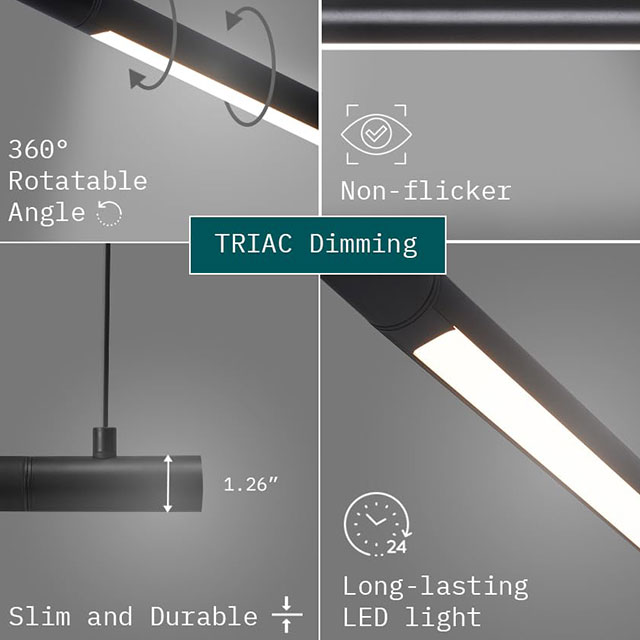 LED Billiard Pool Table Light, Non-Flickering Evenly Distributed Light Source Adjustable Height Bright White 3000K/4000K/6000K for Billiards Room, Snooker Table, Kitchen Island