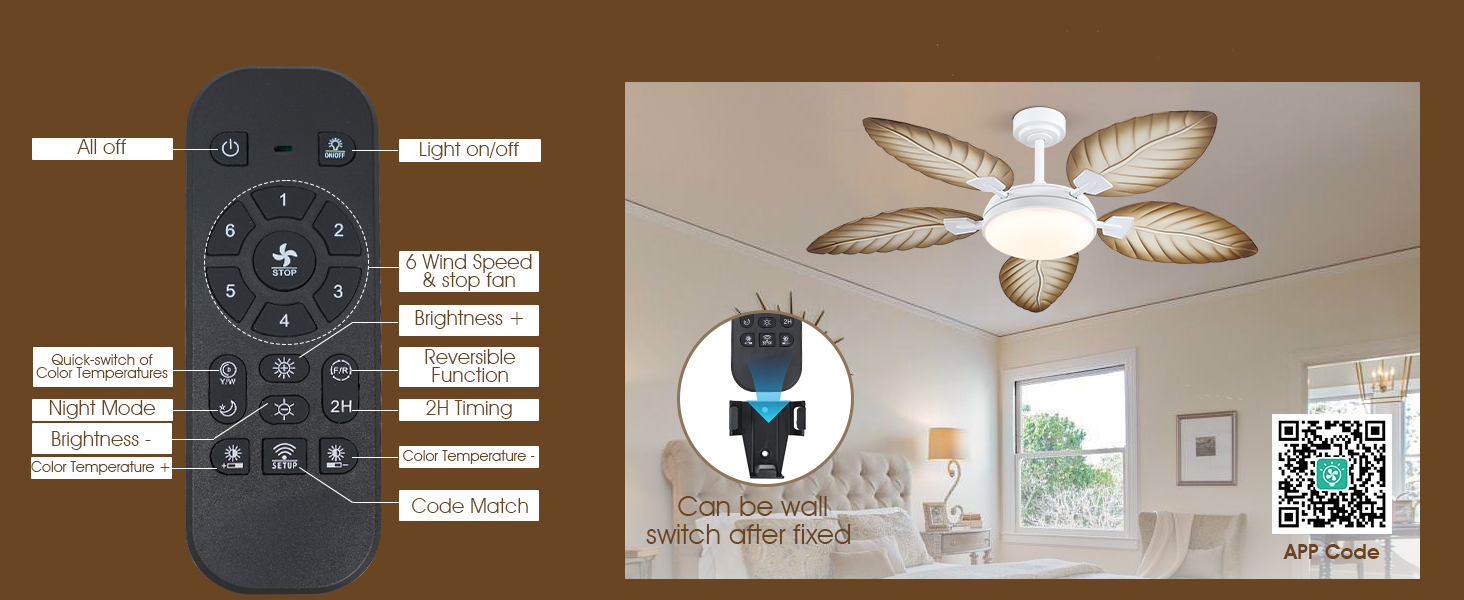 Tropical Ceiling Fans with Lights and Remote (19)