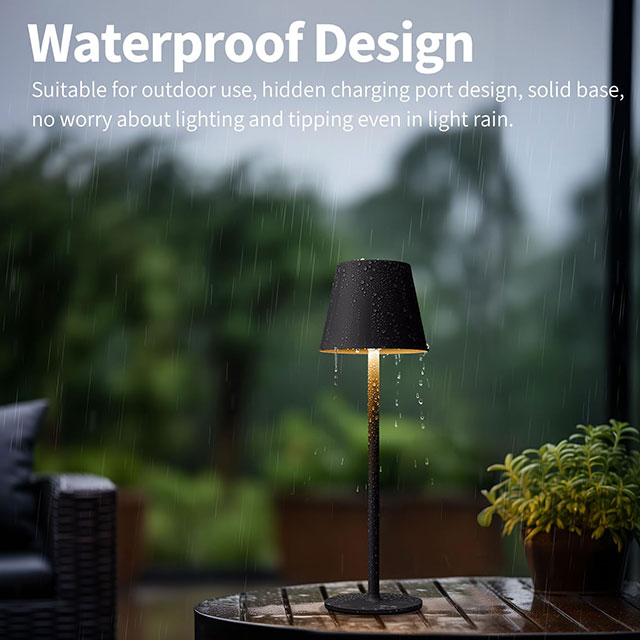 Cordless Rechargeable Table Lamp, 26000mAh Battery Powered LED Desk Lamp, 3 Color Stepless Dimming Up, Portable Table Light Lamp for Bedroom Restaurant Outdoor