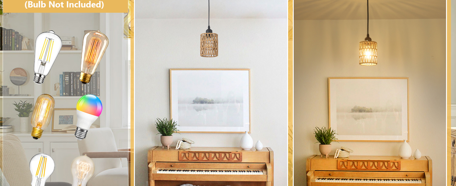 Rattan Pendant Lights (3)